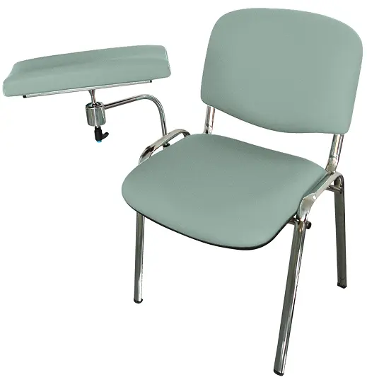 OZC - 01 židle odběrová s jednou područkou, koženka MONA 4 - koženka zelinkavá